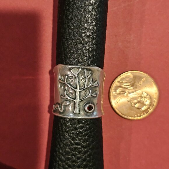 Angi Olami Sterling Silver Tree of Life Ring, size 5.5 - Picture 2 of 6